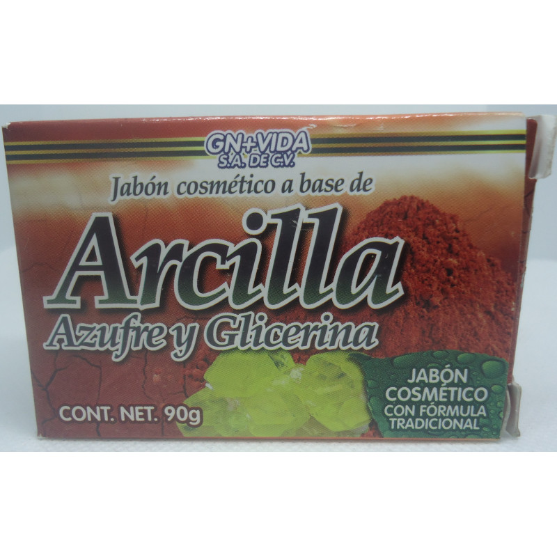 Jabon De Arcilla, Azufre Y Glicerina 90Gr