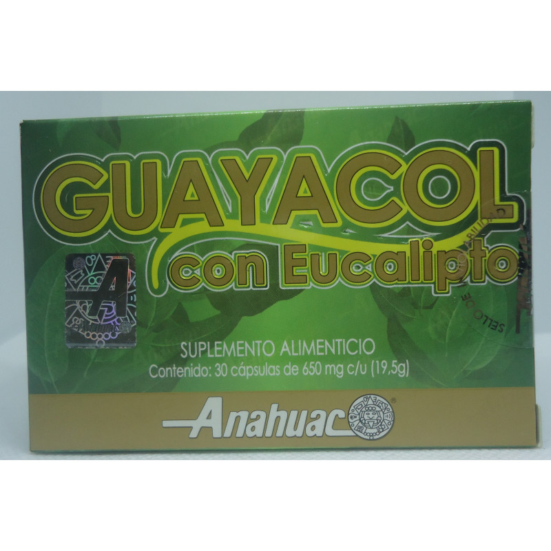 Guayacol C/Eucalipto C/30 650Mg C/u Caps
